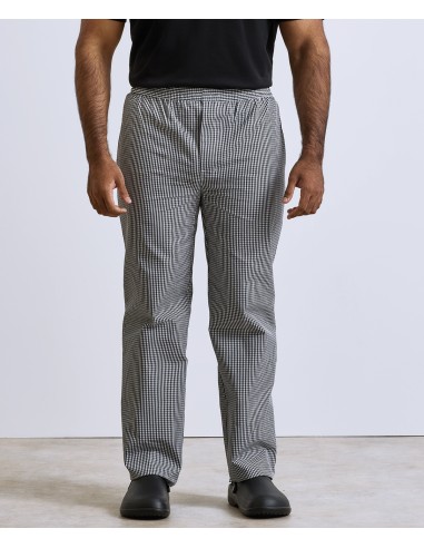 PRE-PR552-Pantalon de cuisinier taille élastique